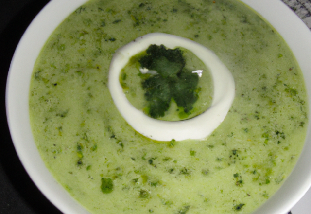 Soupe de légumes verts au boursin Thermomix