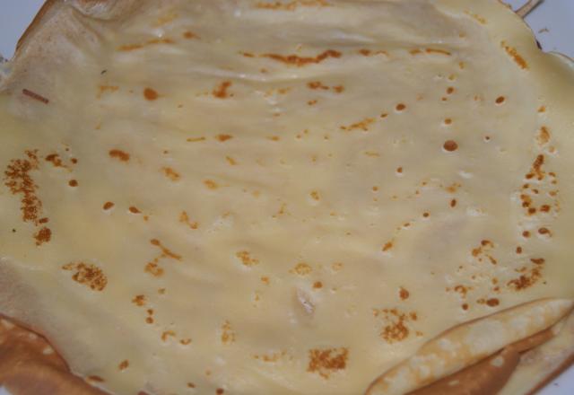 Pâte à crêpes sucrée au lait