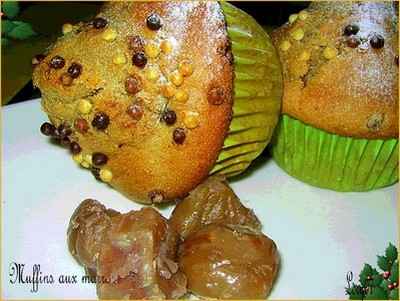 Muffins aux marrons et au chocolat