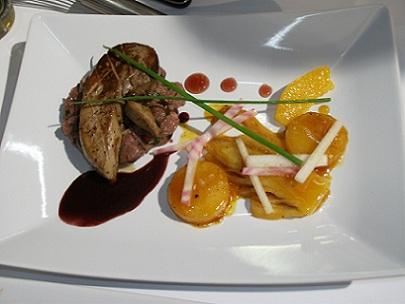 Tartare de canard façon Rossini, potager hivernal aux arômes d'orange