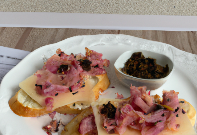 Toasts au jambon de Parme et tapenade