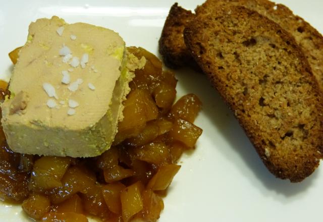 Foie gras de canard et son chutney ananas mangue