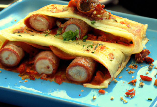 Cannellonis de crêpes aux merguez