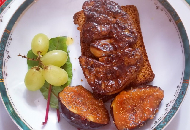 Foie gras chaud poêlé aux figues pour Marina