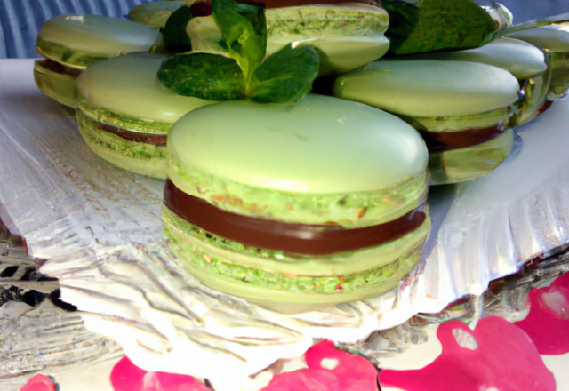 Macaron Menthe Religieuse