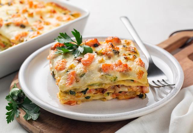 Lasagnes au saumon fumé et courgettes au Thermomix