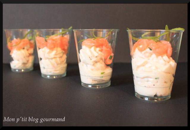 Verrine mascarpone saumon