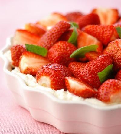 Gâteau de riz aux fraises