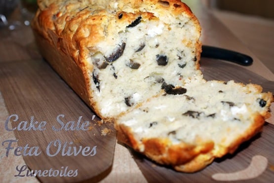 Cake salé feta olives