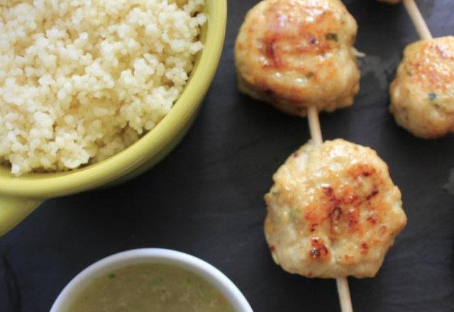 Brochette de Kefta de poulet aux saveurs asiatiques