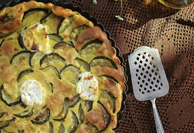 Tarte à la courgette et au chèvre