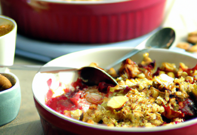 Crumbles aux fruits rouges et au amandes