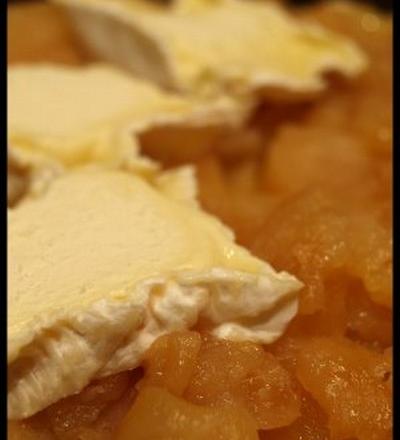 Tarte tatin de pomme au chaource