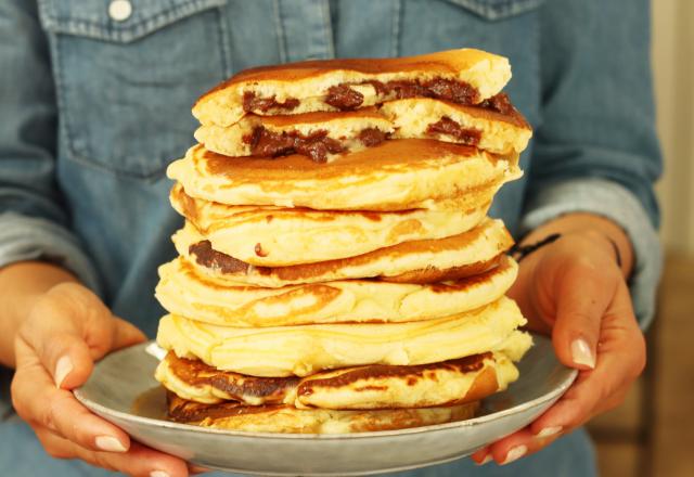 Pancakes farcis à la crème pâtissière