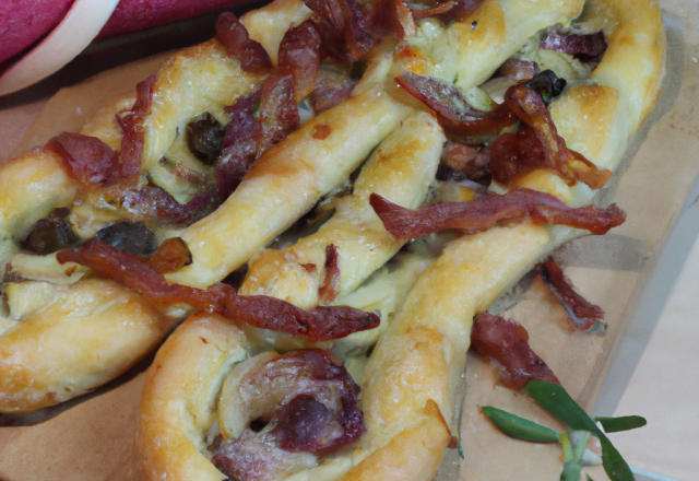 Fougasse fourme d'ambert et lardons