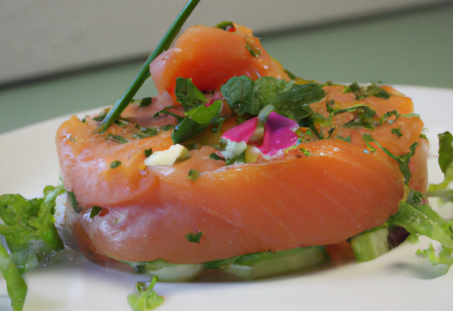 Marinade et tartare de saumon