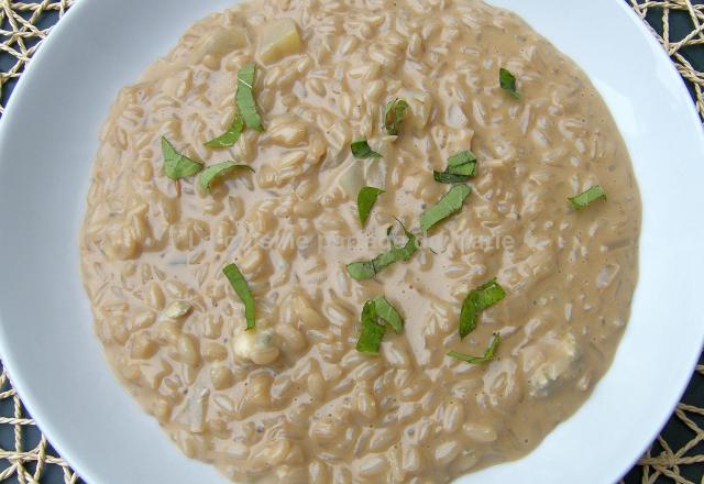 Risotto gorgonzola poire et vinaigre balsamique