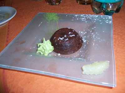 Brownie - mousse de thé vert