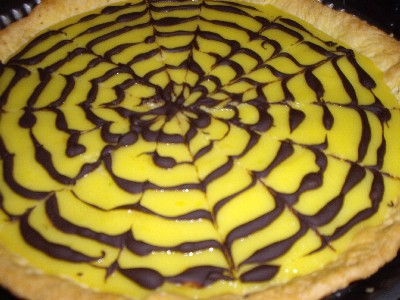 Tarte au citron façon toile d'araignée