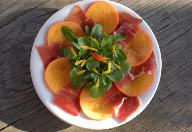 Carpaccio Persimon et Serranno