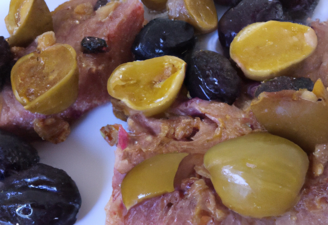 Thon aux figues, olives et raisins secs