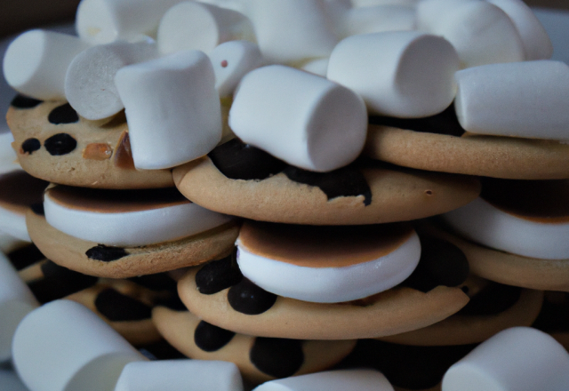 Cookies chocolat blanc chamallow pour enfants