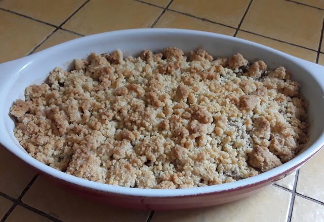 Crumble poires bananes et noix de pécan au thermomix