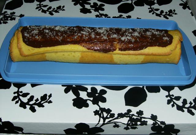 Gâteau roulé au chocolat rapide