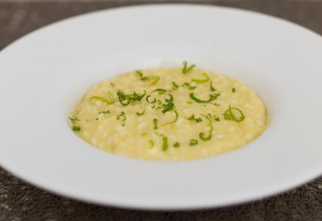 Risotto au Saint Marcellin et zestes de citron vert