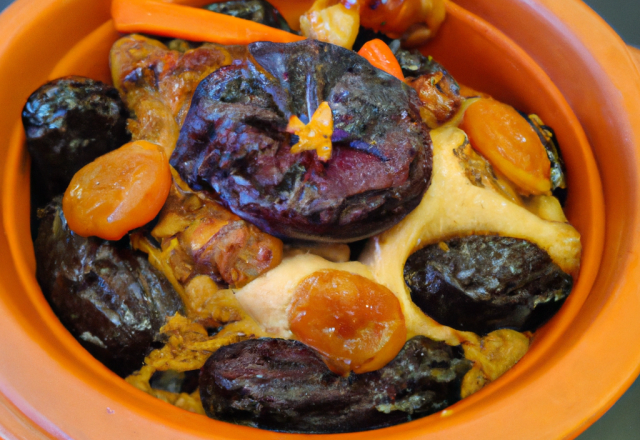 Tajine de pintade aux pruneaux