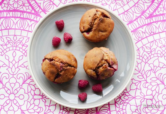 Muffins à la framboise et chocolat blanc