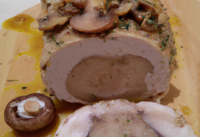 Galantine de dinde aux épices et champignons