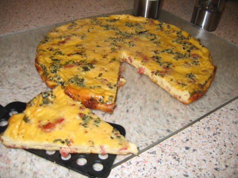 Clafoutis de lardons aux fines herbes