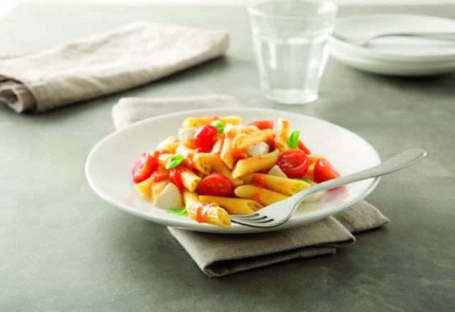 Penne Rigate 3 Minuti Barilla aux tomates cerise et à la Mozzarella