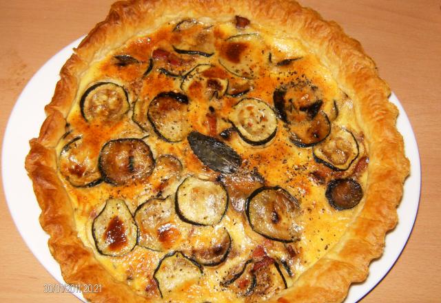 Quiche chèvre courgettes