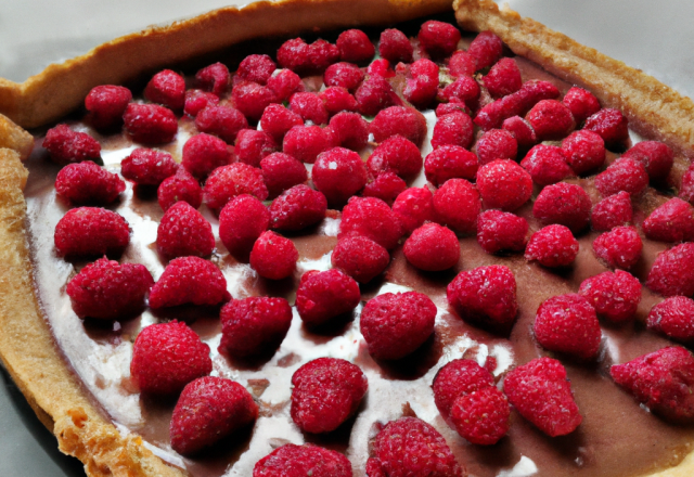 Tarte framboises-pralines