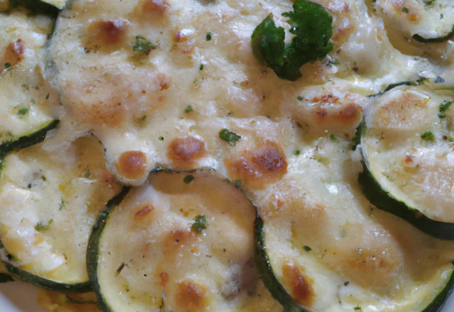 Gratin facile de courgettes au chèvre frais