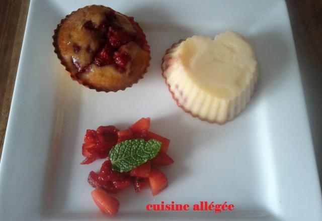 Petits gâteaux légers aux fraises