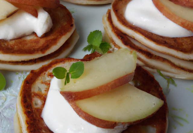 Blinis pomme-chèvre