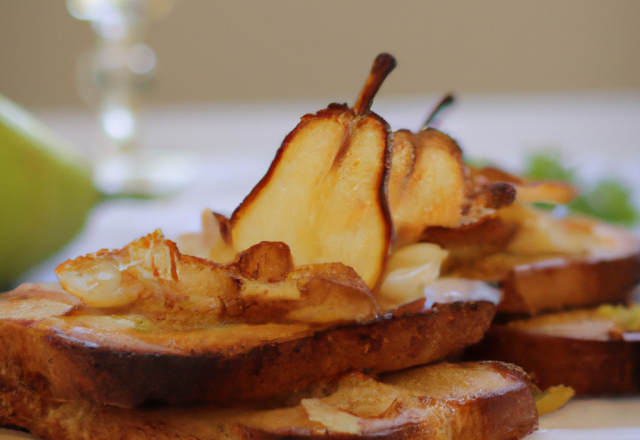 Toasts croustillants aux poires