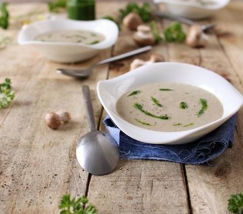 Velouté de champignons de Paris à la Moutarde