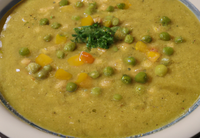 Soupe aux pois sans viande