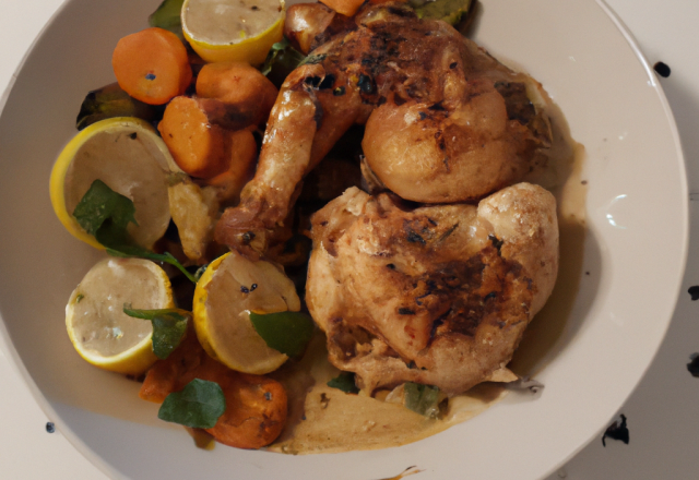 Poulet sauté au rhum