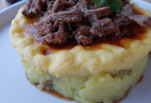 Hachis parmentier d'agneau confit