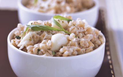 Risotto d'orge au crabe