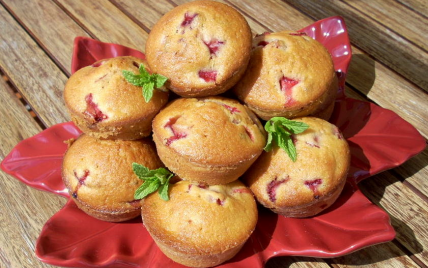 Muffins aux fraises et à la menthe