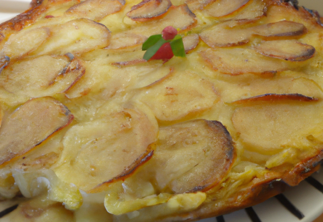 Tourte de pomme de terre au cresson de Méréville, crème de brie de Meaux