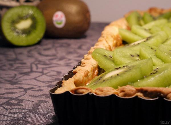 Tarte aux kiwis de l'Adour et crème de Spéculoos