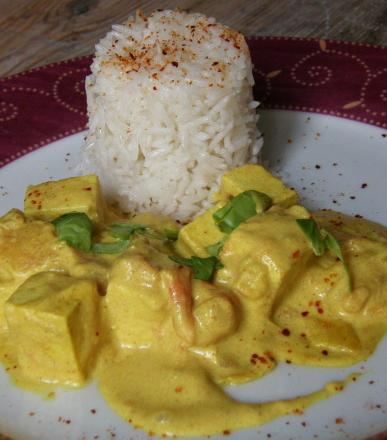 Curry de tofu au lait de coco