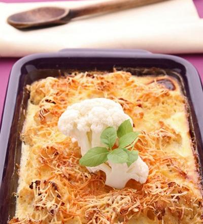 Chou-fleur au parmesan et aux amandes